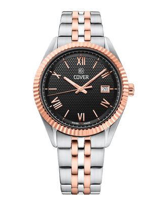 COVER Alston Gent Watch Black, Bicolor Silver Rose Gold