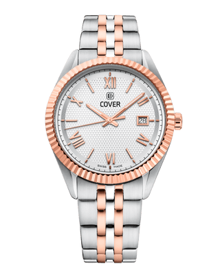 COVER Alston Gent Watch Silver, Bicolor Silver Rose Gold