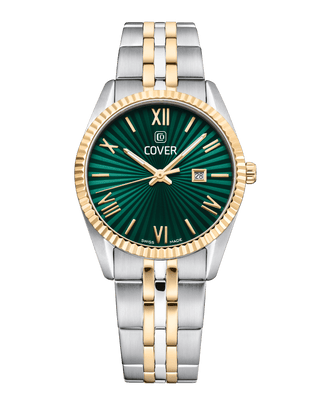 COVER Alston Lady Watch Green, Bicolor Silver Gold
